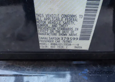 2016 Nissan Altima 2.5 S from USA, damaged, VIN 1N4AL3AP1GN379599